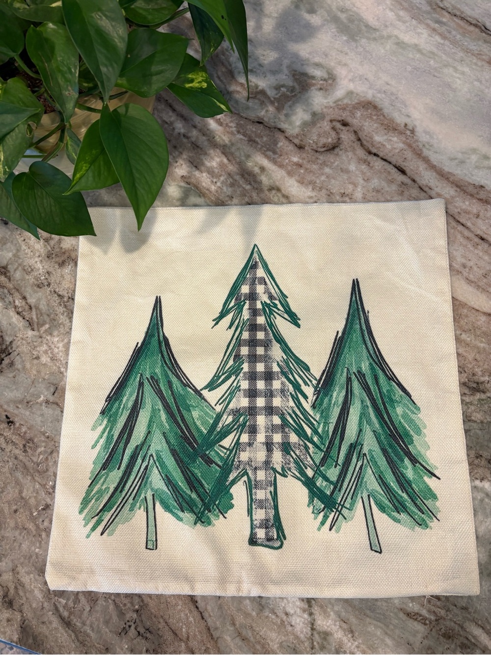 Holiday Christmas Canvas Throw Pillow Covers